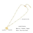 thumbnail image 2 of Metal Bubble Letter Necklace Adjustable Chain Classic Design Skin Friendly For Daily Wear, 2 of 3