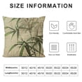 thumbnail image 5 of SHANXI Decorative Throw Pillow Cover Beige Artistic Oriental Chinese Asian Japanese Green Nature Brown Asia Bamboo Branch Canvas China Linen Cushion Case for Couch Sofa Home Decoration  20x20in, 5 of 5