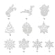 thumbnail image 2 of cpengpj White Paper Christmas Decoration Set, 20Pcs Hollow Out Hangable Snowflake Tree Ornaments for Holiday Party Decor, 2 of 6
