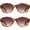 2 Pairs of Natural Tortoise, variant on proSPORT Cat Eye Women's Reading Sunglasses, Oversized Full Lens Magnification, Gradient Tinted Lenses, UV400