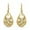 Yellow Gold-22MM, variant on LeCalla 925 Sterling Silver Yellow-Gold Plated Hypoallergenic Diamond-Cut Turkish Drop Dangle Earrings for Women and Teen 22MM