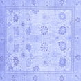 thumbnail image 1 of Ahgly Company Machine Washable Indoor Square Oriental Blue Traditional Area Rugs, 5' Square, 1 of 4