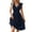 Navy117#, variant on Women's 2024 Eyelet Lace Embroidery Smocked Waist Party Dress Sexy Flutter Sleeve A Line Midi Long Sun Dress Saffron M