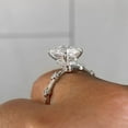 thumbnail image 4 of solitaire jewels 3.75CT Oval Moissanite Hidden Halo Engagement Ring For Women, 10K White Gold, 4 of 5