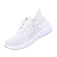 thumbnail image 2 of HTHLVMD Lightweight Mesh Sneakers, Comfortable Walking Shoes, Comfortable Tennis Running Shoes for Women Lightweight and Slip On Sneakers Casual Women's Walking Shoes, White 7.5, 2 of 5