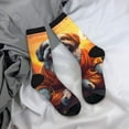 thumbnail image 5 of KLL Cartoon Puppy Sunset Print Cool Socks Men's Women's Crew Socks Funny Crazy Novelty Stockings, 5 of 6