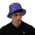 thumbnail image 6 of Daiia Space Pattern Bucket Hat - Trendy Cotton Sun Hat for Beach, Golf, Fishing - Fun Outdoor Vacation Boonie for Men and Women, 6 of 9