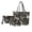 Black-Hummingbird Floral, variant on LedBack Butterfly Printed Wallet and Purse Set Boho Mandala Printed Tote Bag Handbags Set with Matching Wallet Cosmetic Purses for Women Ladies 3 Pcs Shoulder Bag Set, Blue
