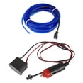 thumbnail image 5 of 500cm Blue LED EL Wire Neon Strip Light Lamp Kit Interior Trim Dash Atmosphere with Power Driver for Vehicle, 5 of 5