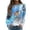 Blue, variant on Bibifish Womens Tie Dye Sweatshirt Printed Crewneck Long Sleeve Pullover Casual Loose Fit Spring Fall Comfortable Pullover Tops For Ladies