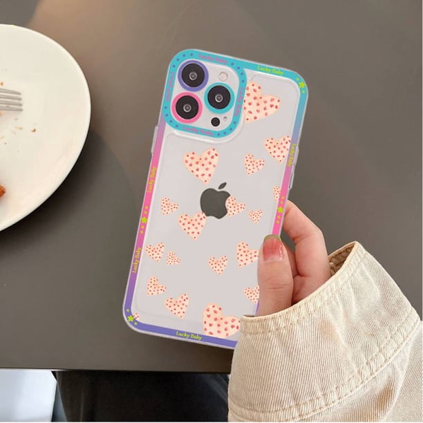 Love Heart Phone Case for iPhone 11 12 13 Mini Pro Max 14 Pro Max Case shell xuanjing unisex