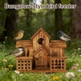 thumbnail image 6 of Bird House Birdhouses for Outdoors Bird House Kit Wren House Bluebird Nesting Box 8" Brown Wooden Birdhouse Creative Outdoor Parrot Villa Bird Feeder Decor, 6 of 6