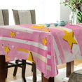 thumbnail image 5 of Yayeee Tablecloths 60" x 108" Rectangle Wrinkle Resistant Party Table Cover, Flat Yellow Stars, 5 of 8