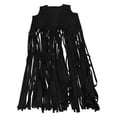 thumbnail image 6 of Ediodpoh Elegant Long Fringe Vest Cardigan for Women Soft Suede Like Fabric Open Front Mid Length Layering Piece Black XL, 6 of 6