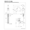thumbnail image 2 of Kingston Brass KB1403BL Victorian Mono Block Bathroom Faucet, Antique Brass, 2 of 2