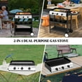 thumbnail image 4 of Zimtown Tabletop 3-Burner White Propane Gas Grill, 4 of 7