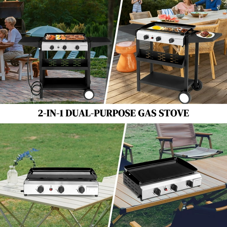 Zimtown Outdoor Tabletop Stainless Steel Propane Gas Grill Portable Single Burner Zimtown Outdoor Tabletop Stainless Steel Propane Gas Grill Portable Single Burner
