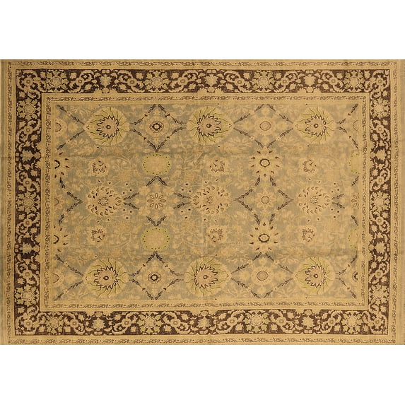 Ahgly Company Indoor Rectangle Oriental Brown Industrial Area Rugs, 8' x 12'
