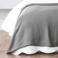 thumbnail image 4 of Cotton Throw Blanket King Size Blanket - Soft and Breathable Diamond Weave Cotton Thermal Bed Blanket 100% Fine Cotton, Warm Throw Blanket for Bed, Couch, Travel & Car-90 x 108 in, Flint Grey, 4 of 14