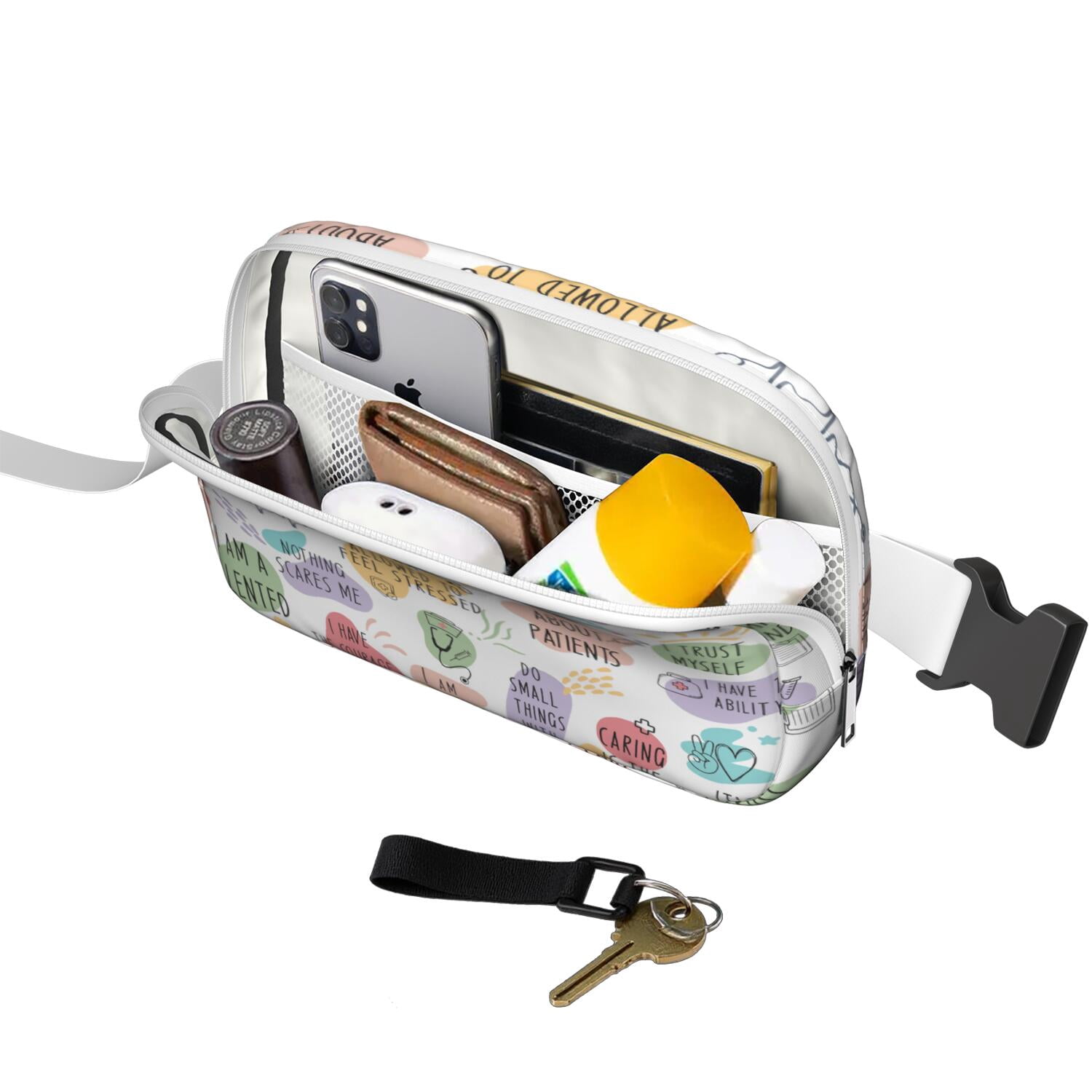 Cute Nurse Aesthetic Belt Bag – Funny Nurse Life Fanny Pack Gift for Nursing Students & Healthcare Heroes, Comfortable & Stylish