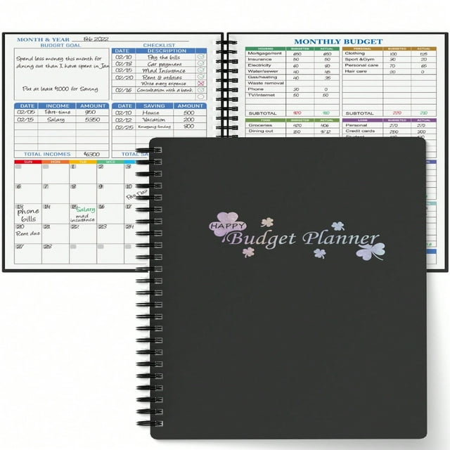 LNGOOR 1pc Budget Planner - Monthly Finance Organizer With Expense Tracker Notebook To Manage Your Money Effectively Undated Finance Planner/Account Book Start Anytimem-A5(8.6x5.9 Inchs