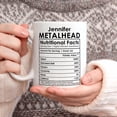 thumbnail image 4 of Personalized Coffee Mug, Metalhead Nutrition Facts Novelty Mug, Design Your Own Customized Ceramic Cups With Texts For Friend Family, Travel Mug For Heavy Metal Lovers, Musician, 4 of 7