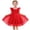 B_Red, variant on Girls Sleeveless Tulle Dress with Square Neck Ruffle Trim and Polka Dot Pattern Casual Sparkly Party Dress for Kids Red 2-3 Years