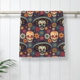 thumbnail image 5 of Pofeuu Skulls and Flowers Print Hand Towel 27.5" x 16" Soft Absorbent Towel for Bathroom SPA Gym Hotel, 5 of 6