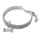 thumbnail image 1 of Collar de perro con diamantes de imitación, cadena elástica creativa para el cuello de gato con dije para cachorro y gatito (blanco, talla S 20 cm + 5 cm)., 1 of 5