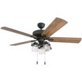 thumbnail image 4 of Prominence Home 50805-35 Briarcrest Farmhouse 52-Inch Aged Bronze Indoor Ceiling Fan, Multi-Arm LED Lighting with Barnwood/Tumbleweed Blades and bluetooth capable remote, 4 of 7