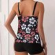 thumbnail image 4 of Gibobby Conjunto de Bañador Sexy Traje de baño para mujer Tankini Traje de baño normal de 2 piezas Sin espalda Impresión de 2 piezas Estampado ajustable (E,G), 4 of 5
