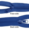 thumbnail image 4 of Uxcell #5 10 Yards Bulk Nylon Coil Zippers por yardas con 20 piezas de deslizadores de cremallera y regla para costura a medida, azul, 4 of 6