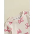 thumbnail image 7 of FEORJGP Toddler Baby Girls 2-piece Outfits 0 6M 12M 18M 2T 3T Infant Long Sleeve Pullovers Bow Print Crew Neck Sweatshirts Tops with Elastic Waist Sweute Casual Spring Fall Clothes for Daily, 7 of 7