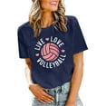 thumbnail image 2 of Trendfront Womens Volleyball Graphic T Shirts Crewneck Short Sleeve Sports Print Casual Match Day Tee Tops, 2 of 4