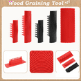 thumbnail image 4 of Symkmb Wood Grain Tool Set - Wood Grain Painting Roller with Handle for Wall Floor Deck Furniture DIY Room Decoration rubber, 4 of 7