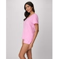 thumbnail image 3 of Hanes Women's V-neck & Short Set Spirited Pink/Spirited Pink XS, 3 of 6