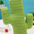 thumbnail image 4 of POINTERTECK 1Pc Creative Hand-woven Cactus Throw Pillow Delicate Plant Shaped  Design Kids Huggable Pillow, 4 of 6