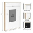 thumbnail image 3 of Kate and Laurel Gibson Modern Wall Picture Frame Set of 3, 16x20 matted to 8x10, White and Natural, Modern Three-Piece Frame Set for Gallery Wall Frame Set in Living Room Wall Decor, 3 of 9