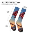 thumbnail image 2 of Lsque Sunset Rose Elegance Pattern Sport Compression Socks for Men & Women 15-20 mmHg Knee High Nurse Pregnant Running Medical and Travel Athletic, 2 of 6