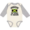thumbnail image 3 of Inktastic Jamaica Awesome Jamaican Boys or Girls Long Sleeve Baby Bodysuit, 3 of 5
