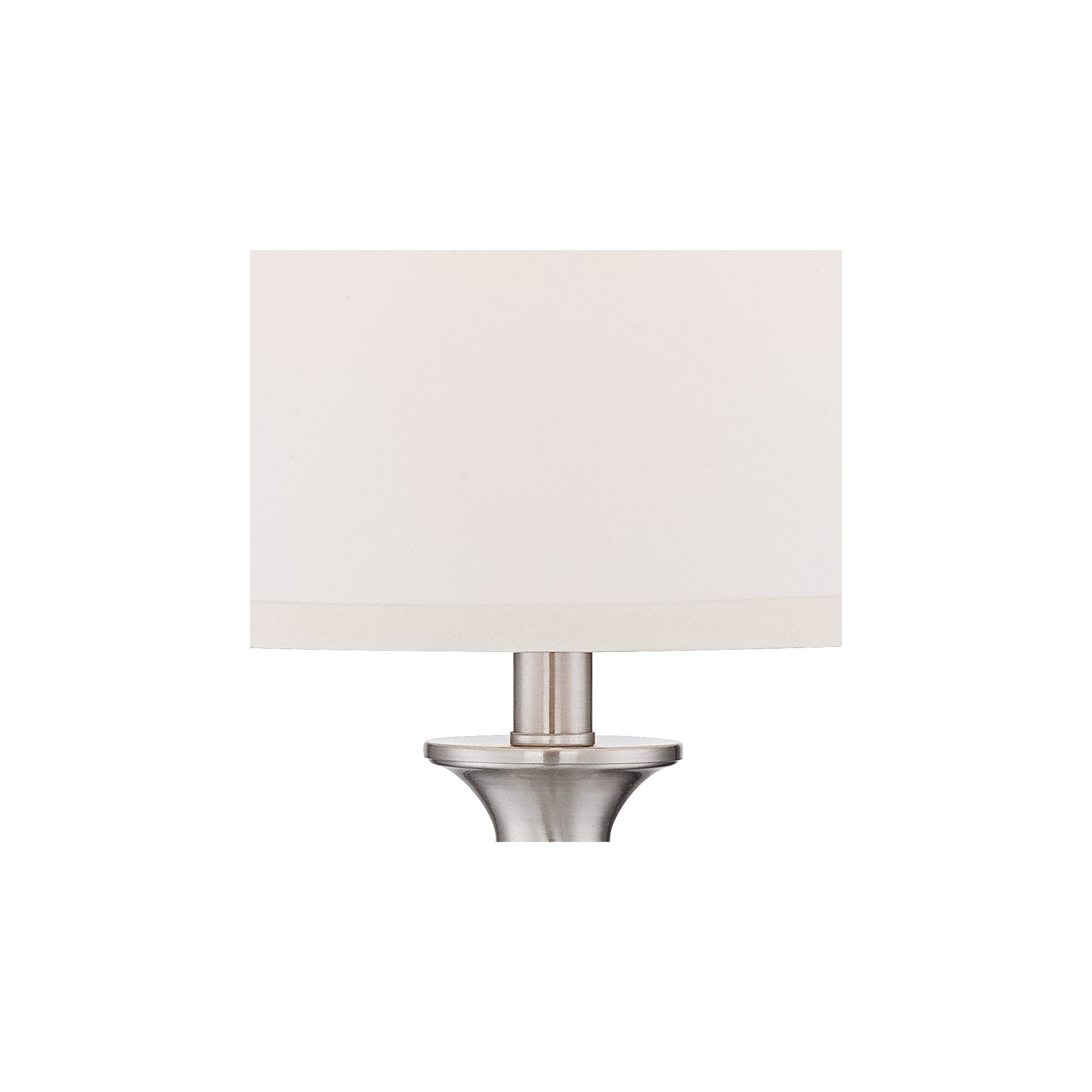 Regency Hill Blair Traditional Table Lamps 25" High Set of 2 Brushed Nickel White Drum Shade for Bedroom Living Room Bedside Nightstand Office Family
