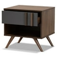 thumbnail image 3 of Baxton Studio Naoki Modern and Contemporary Two-Tone Grey and Walnut Finished Wood 1-Drawer Nightstand, 3 of 9