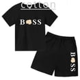thumbnail image 2 of Ropa de marca para niños de 3 a 13 años, conjunto de 2 piezas de camiseta y pantalones cortos de algodón de manga corta con estampado para niño o niña, conjunto deportivo y de ocio, 2 of 5