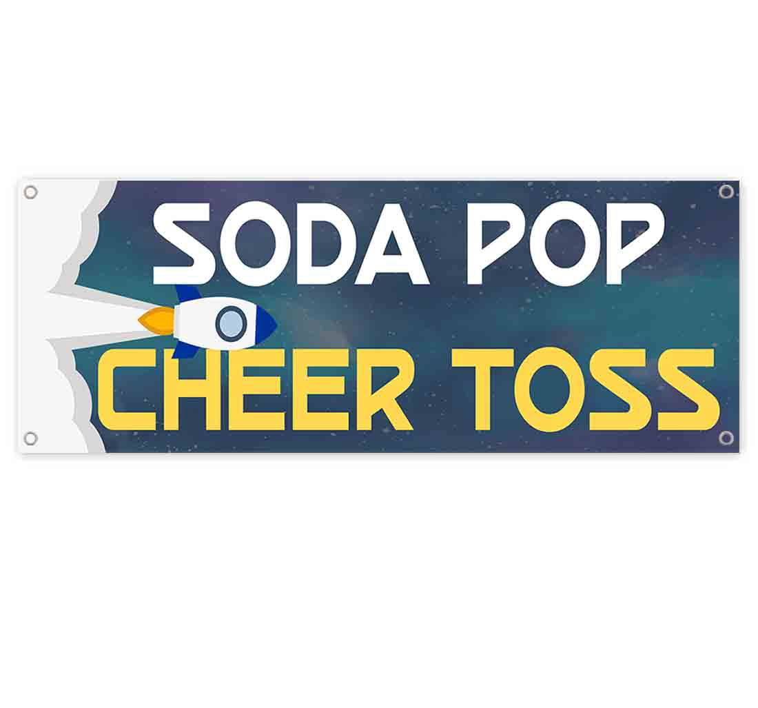 Soda Pop Cheer Tos 13 oz Vinyl Banner With Metal Grommets - Walmart.com