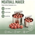 thumbnail image 2 of Stainless Steel Meatball Maker Tool, Meatball Press, Manual Push Press Meat Tenderiser Making Mould, Easy Release Meatball Mold Press, Kitchen Gadget for Uniform Meatball Shaping(12 holes*2), 2 of 8