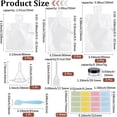 thumbnail image 2 of 9 Pack Travel Pouches Toiletries Transparent Portable Fluid Packing Bags Refillable Empty Squeeze Pouch with Funnel Clear, 2 of 5