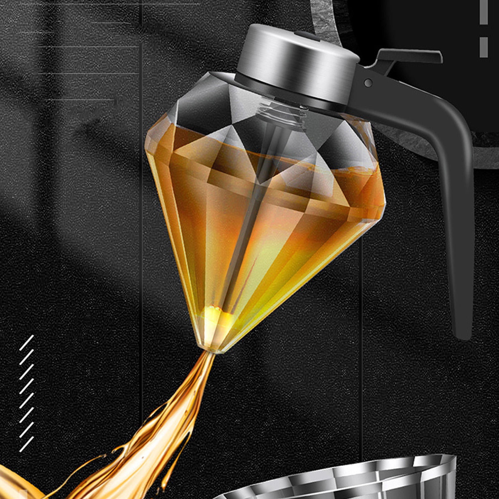 BIMZUC Clear Diamond‑Shaped Honey & Syrup Dispenser with Stand – Leak‑Free, Airtight, Multipurpose Honey Jar