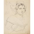 thumbnail image 3 of Jacques-Raymond Brascassat 12x14 Black Modern Framed Museum Art Print Titled - Women's Bust Study, 3 of 5