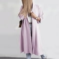 thumbnail image 2 of IROINNID On Sale Womens Cardigans Long Sleeve T-Shirt Autumn Open Front Outerwear Solid Blouse Coat Tops Button Cardigan,Purple, 2 of 9