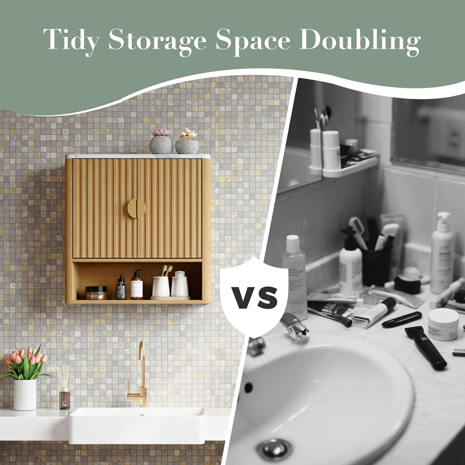 23" Bathroom Wall Cabinets Over The Toilet with Adjustable Shelf,Wall Mounted Storage Cabinet for Laundry Room Kitchen